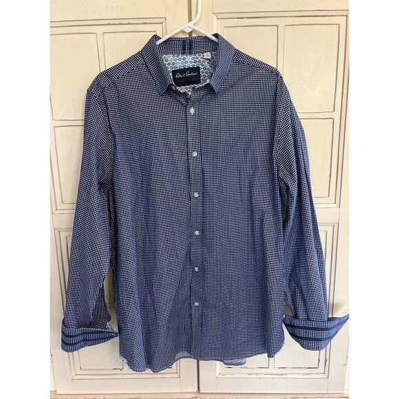 Robert Graham size 2XL blue & white checked shirt - Picture 1 of 5